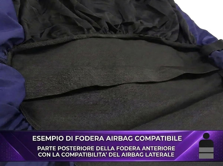 Rebeca Shop Kompatible Autositzbezüge mit 500 Made in Italy Set in verschiedenen Farben (Rot/Grau AP