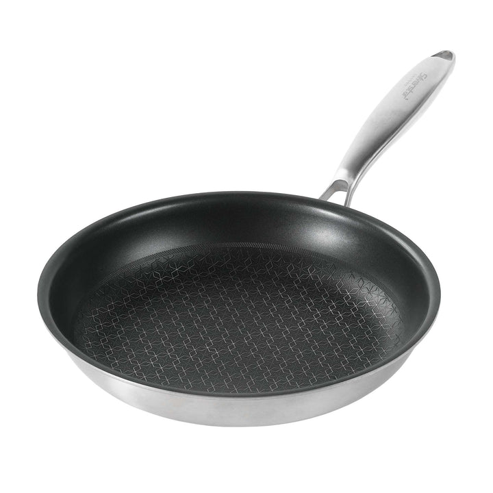 Silverstar Edelstahlpfanne 24 cm Wabenstruktur Sterne Kratzfeste Antihaft Pfanne Induktion, Wabenpfa