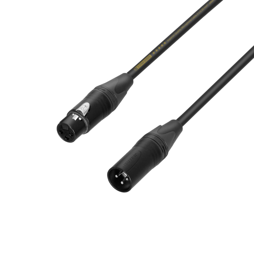 Adam Hall Cables 5 STAR MMF 1000 - Mikrofonkabel, Neutrik 3-Pol XLR female auf 3-Pol XLR male, schwa
