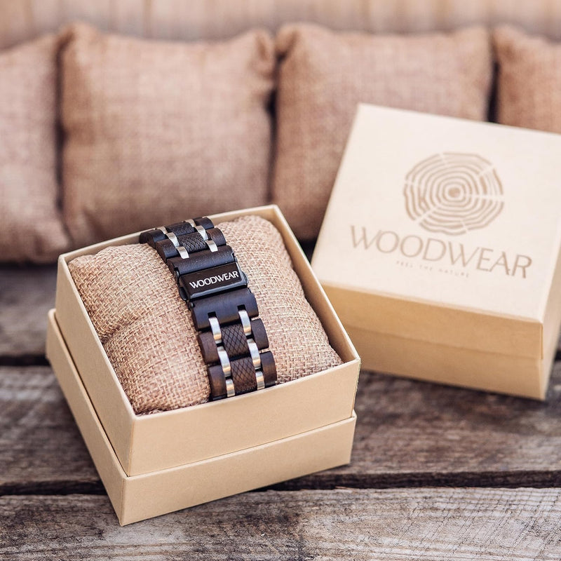 woodwear Handmade Apple Smartwatch Holzarmband dunkel kompatibel mit Apple Watch 44 mm 42 mm Apple W