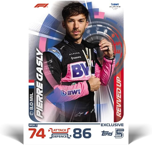 Topps Turbo Attax Formula 1 2024 - Mega Tin - Revved Up - centhält 66 Karten, darunter 6 LE&