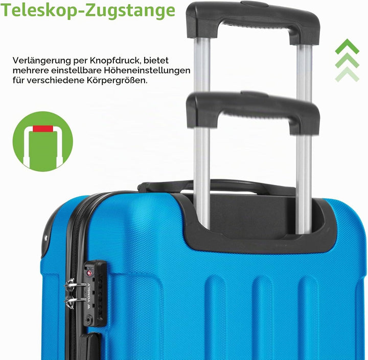 Suitcase Set, TSA-Schloss YKK-Reissverschluss Reisekoffer, Hartschalenkoffer, Gepäck Trolley, 4 Roll