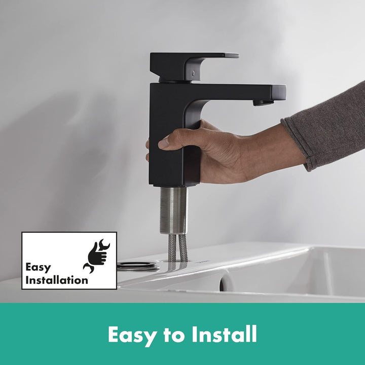 hansgrohe Vernis Shape - Waschtischarmatur mit Zugstangen-Ablauf, energiesparend (CoolStart), isolie
