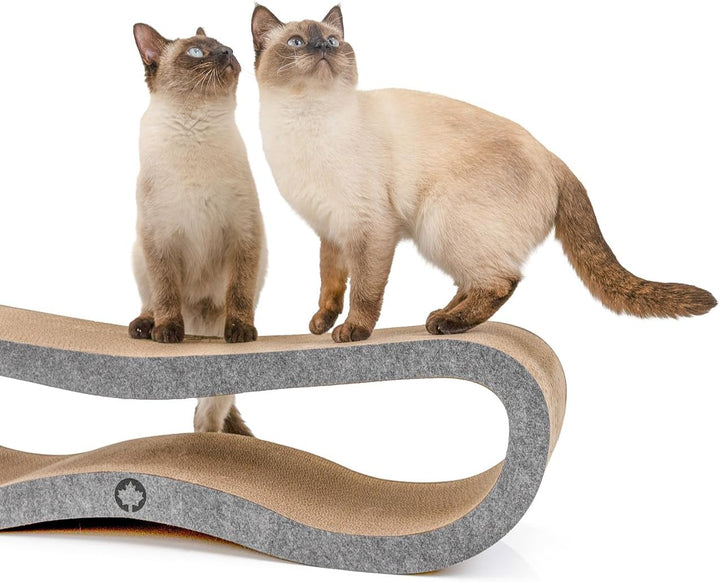 CanadianCat Company | Kratzbrett Orbit 2.0 mit Filz-Front - Kratzmöbel aus Wellpappe inkl. Katzenmin