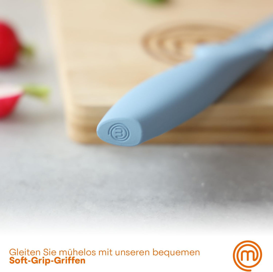 MasterChef Küchenmesser Set, Messerset ink. Kochmesser, Gemüsemesser & Schälmesser, Scharfe Messer E