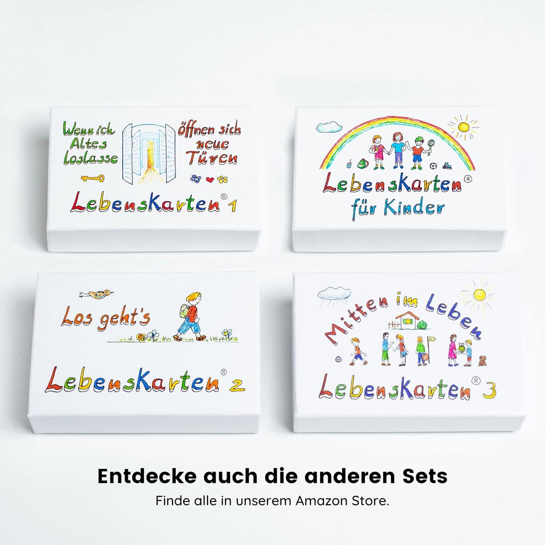 Lebenskarten 2 "Therapiebox" von Barbara Völkner (88 Karten, beschichtet, A7 Format: 7,5x10,5cm) | T