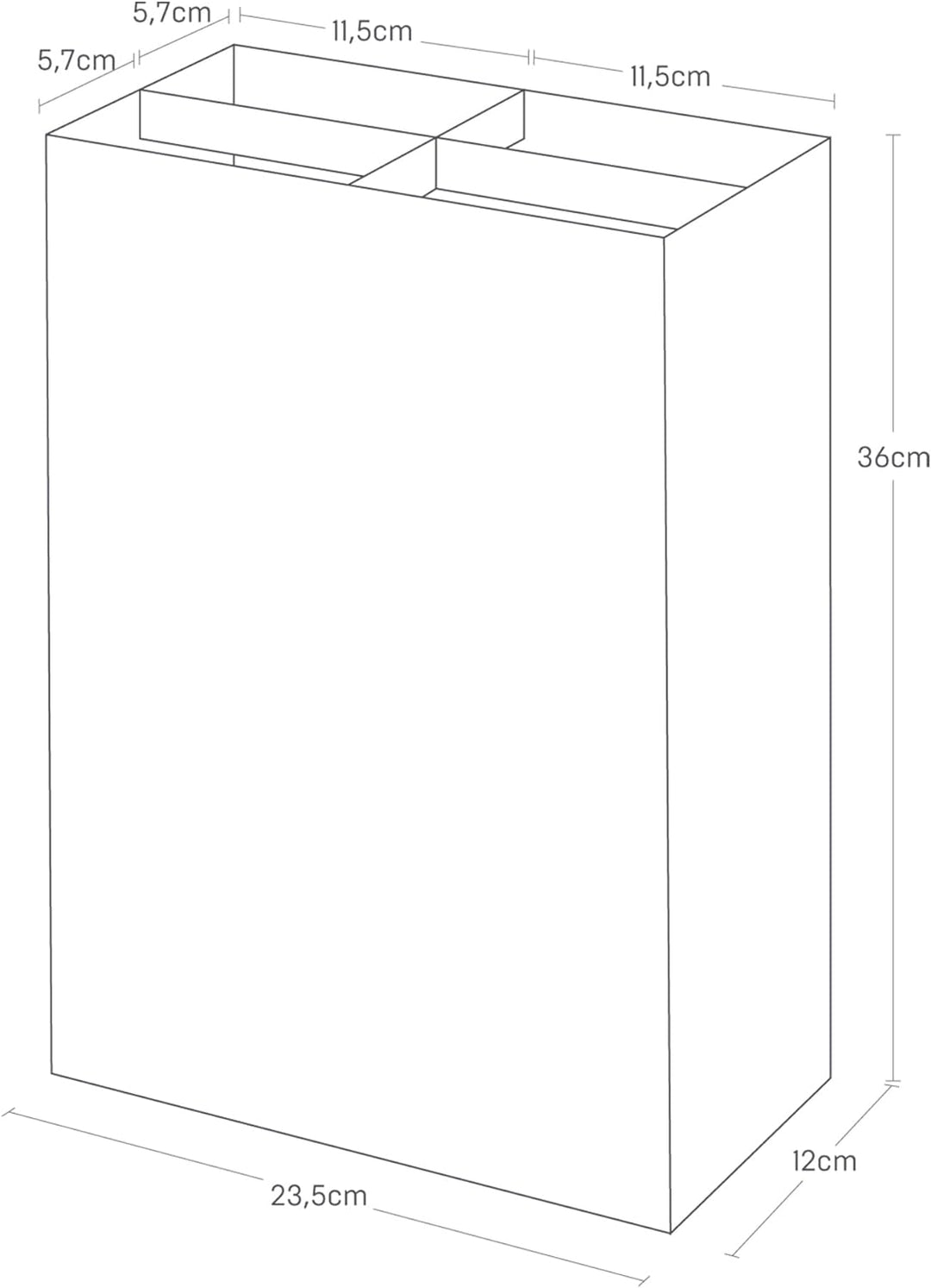 Umbrella Stand Wide - Smart - white Weiss, Weiss