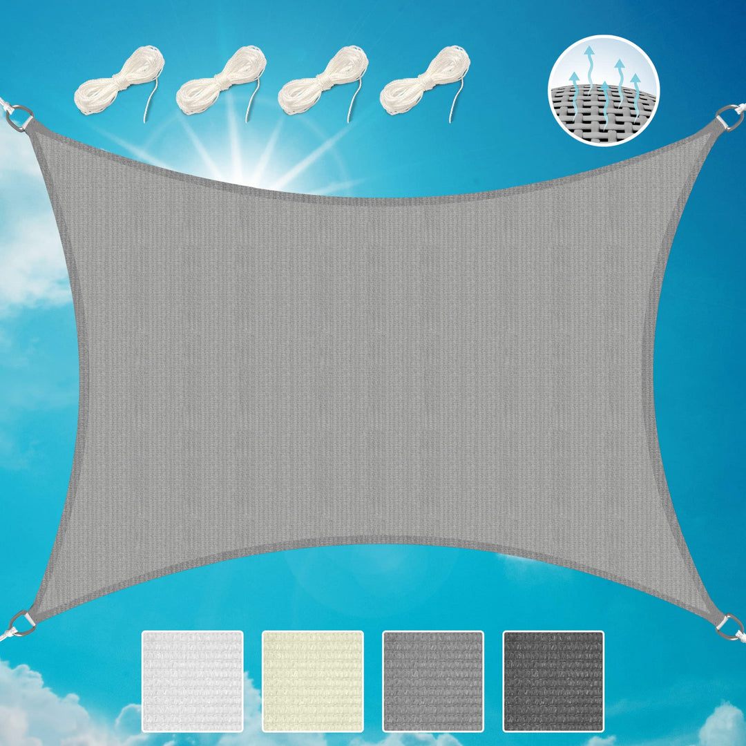 Sol Royal Sonnensegel rechteckig 2x3m Wasserdurchlässig HDPE Atmungsaktiver Balkon Terrasse Segeltuc