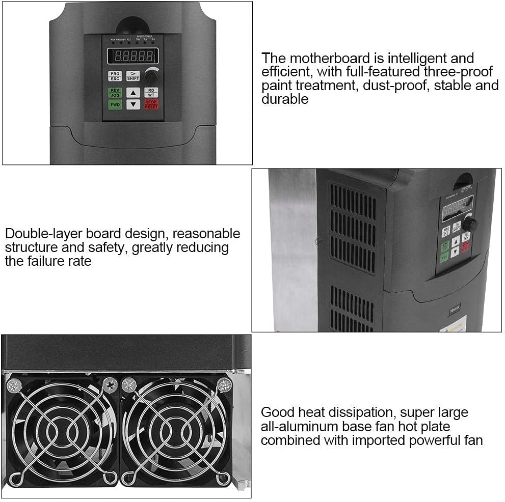 Frequenzumrichter, VFD 7,5 kW 220 V AC Einphaseneingang 3-Phasen 30 VAC Ausgang 7,5 kW, Boost Freque