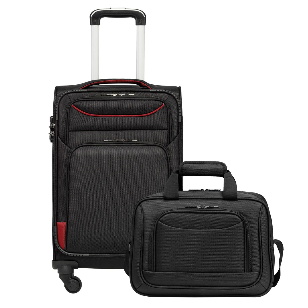 COOLIFE Koffer Trolley Koffer Reisekoffer von 4 Rollen Stoffkoffer Handgepäck TSA-Schloss Der Koffer