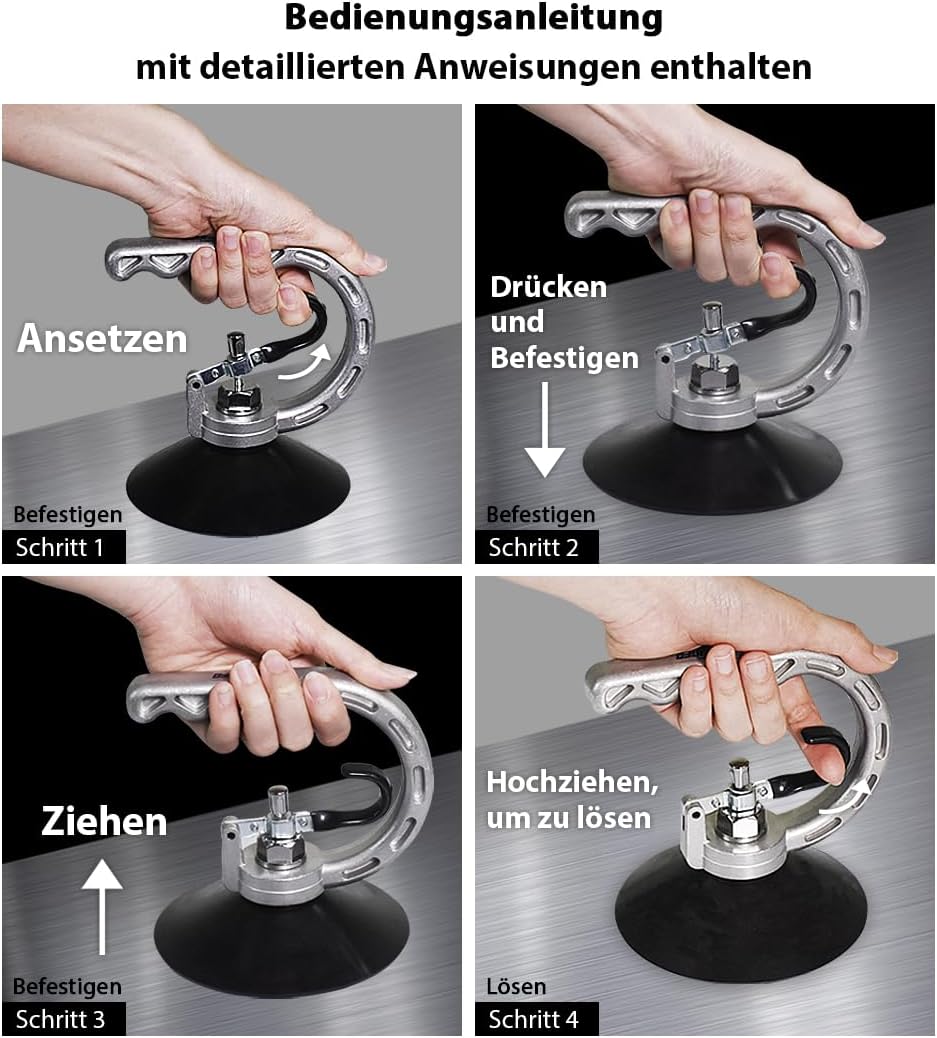 FIRSTINFO A1504A | Aluminium Dellenzieher mit starker 75mm Saugkraft | Lackschadenfreie Ausbeulhilfe