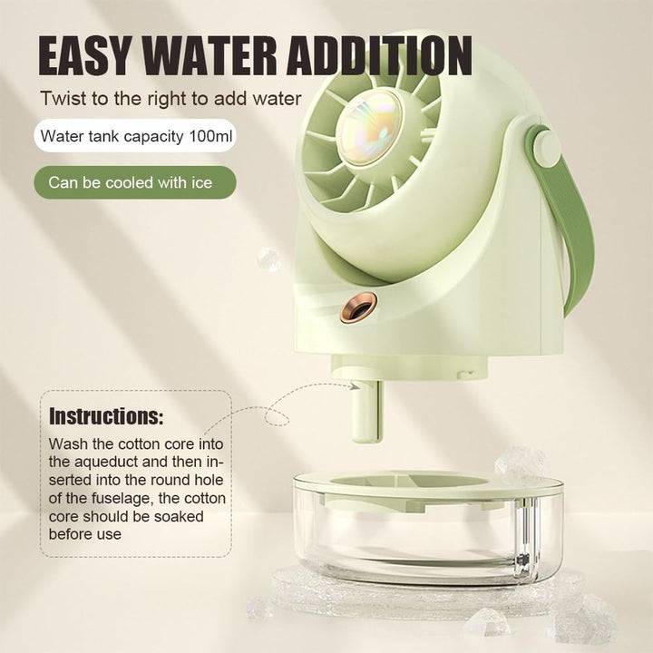 Tischventilator Sehr Leise, Mini Ventilator Usb, Mini Klimaanlage Mobil mit Akku, Klein Ventilatoren