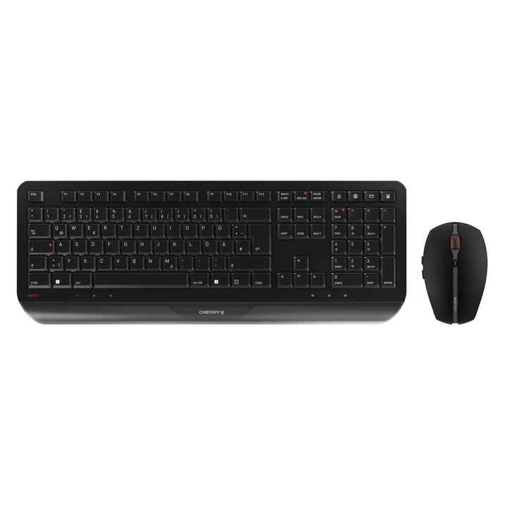 CHERRY GENTIX DESKTOP, Kabelloses Tastatur-Maus-Set, Deutsches Layout (QWERTZ), 2,4 GHz Funk, Integr