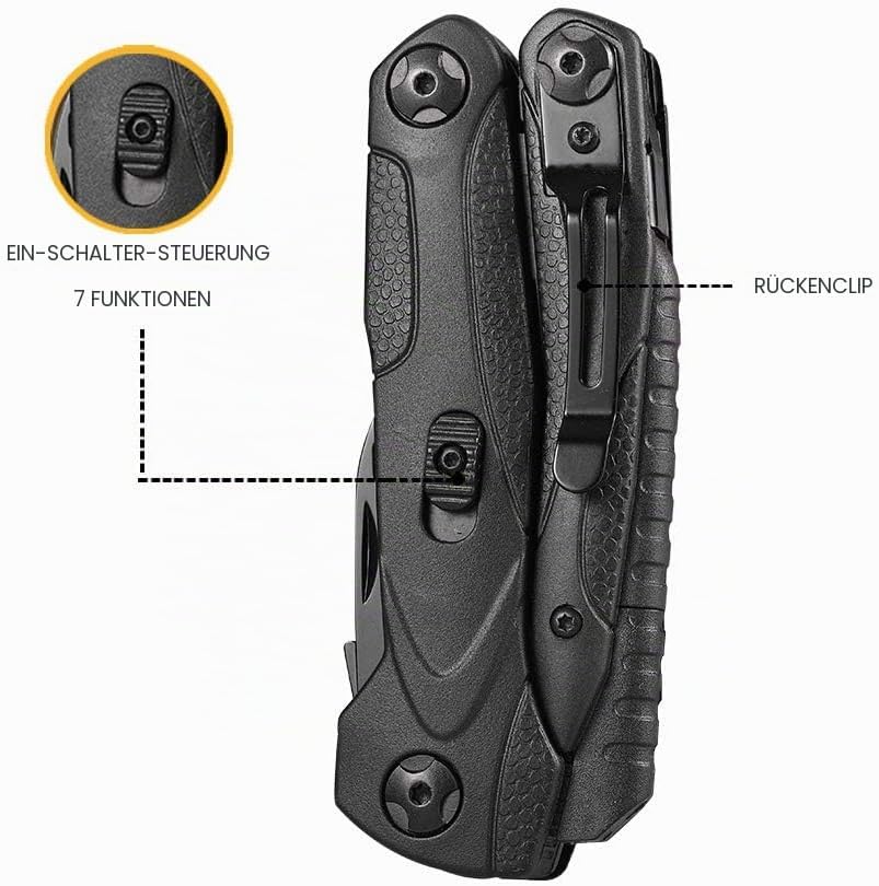 ROXON CM1349 Spark Multitool-Zange, 14-in-1 Multifunktionswerkzeuge, Klappzange, Mehrzweck-Outdoor-Ü