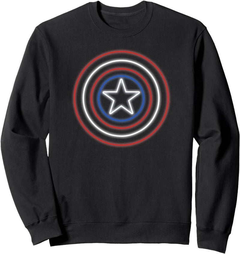 Marvel Captain America Shield Neon Logo Sweatshirt