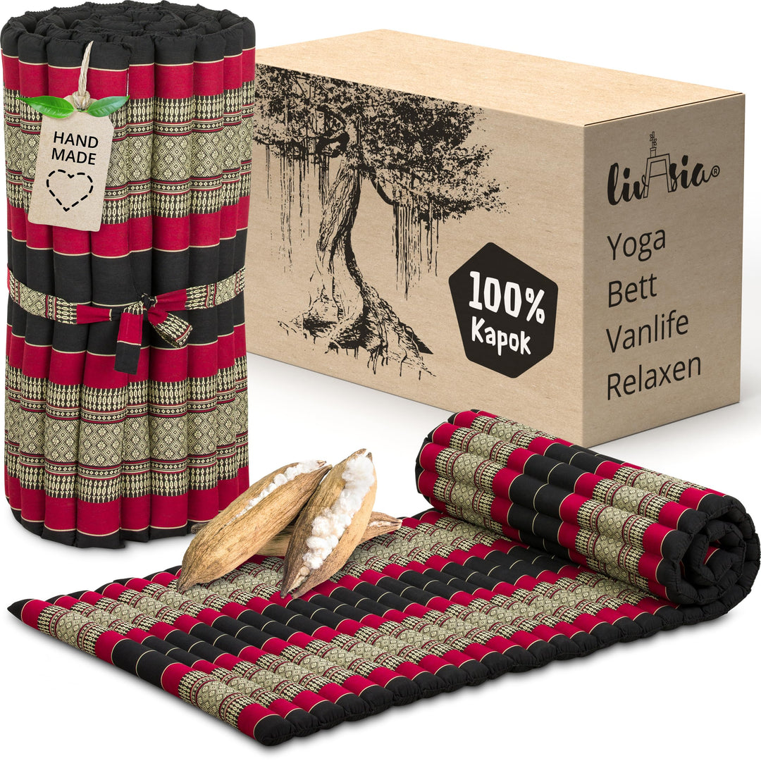 livasia Rollmatte Rollmatratze M schmal Einzelbett - 200x75x4,5cm - Gästebett Gästematratze 1 Person
