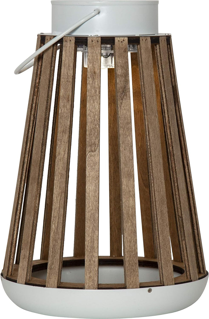 Star LED-Solar-Laterne 'Catania', Holz/Metall, 19x28cm,