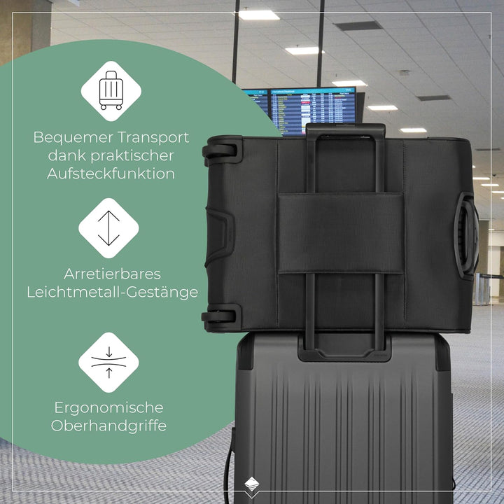 Travelite Handgepäck Trolley klein, Jetpack, Weichschale, 55x40x20 cm, Ultraleicht 1,7 kg, mit 2 Rol