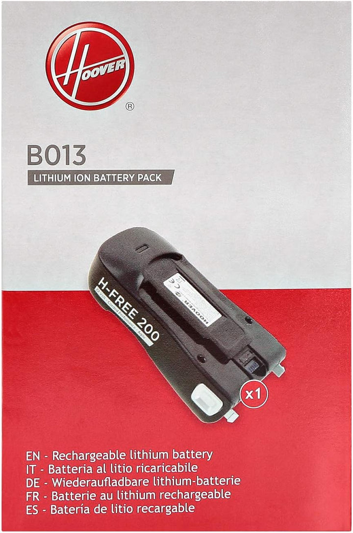 Hoover B013 Lithium-Akku für Staubsauger, wiederaufladbar, 22,2 V, schwarz, Original-Akku, für Staub