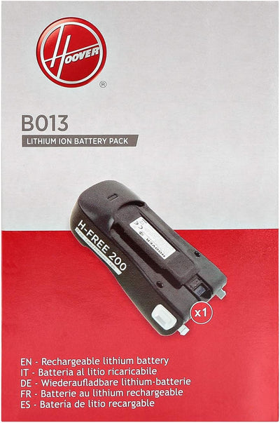 Hoover B013 Lithium-Akku für Staubsauger, wiederaufladbar, 22,2 V, schwarz, Original-Akku, für Staub
