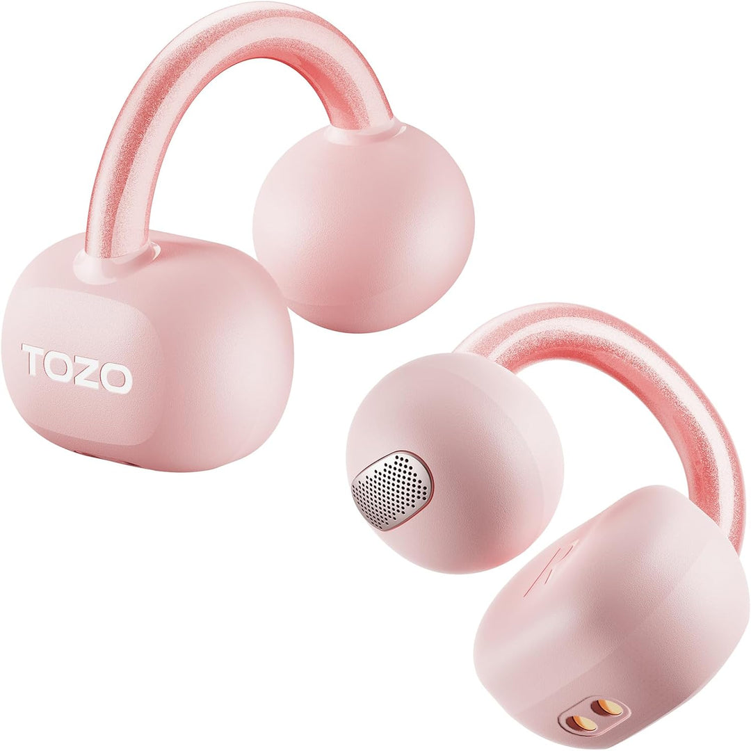 TOZO OpenEarRing Open Ear Kopfhörer, Bequem Clip On Kopfhörer, Kopfhörer Kabellos Bluetooth 5.4, Blu
