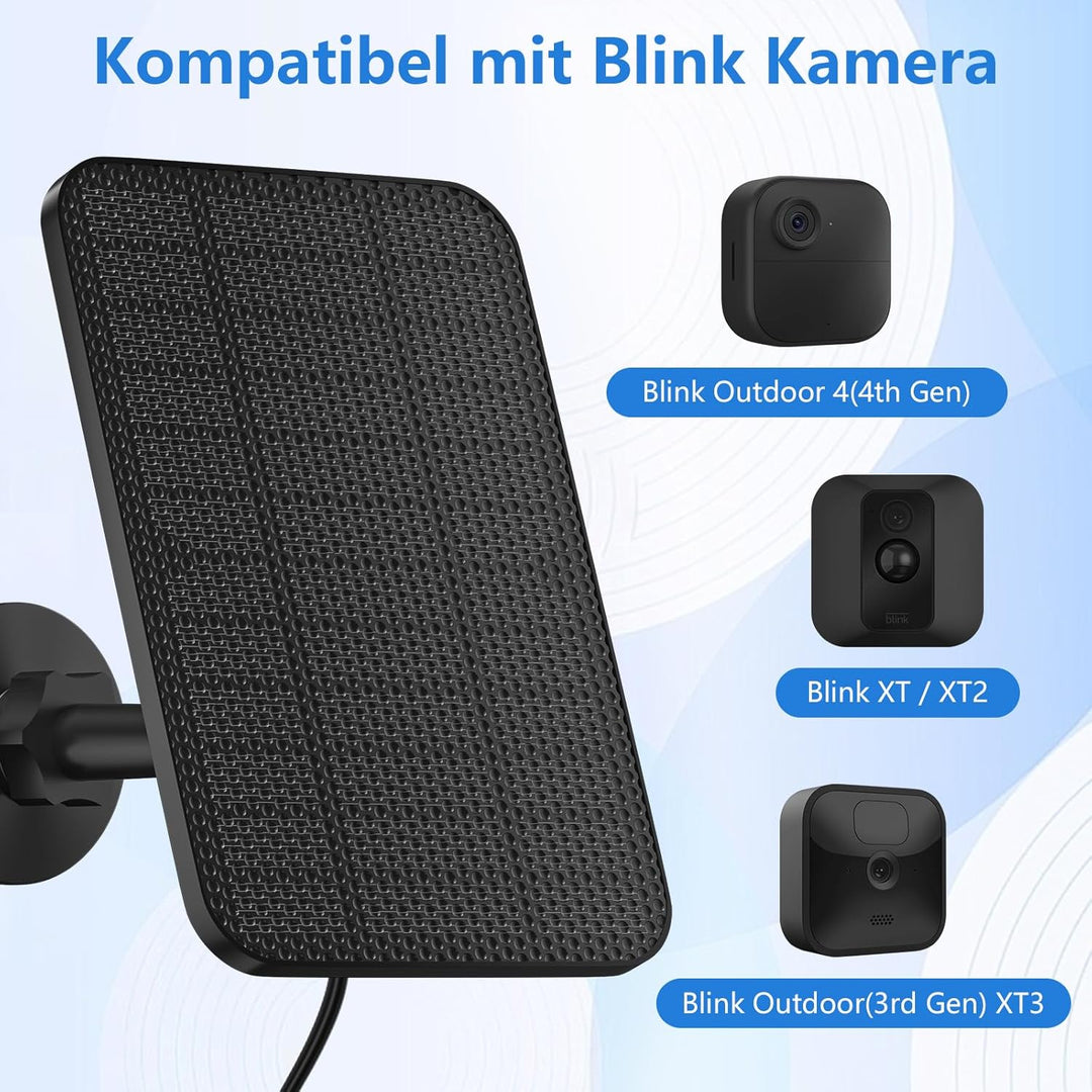 4-W-Solarpanel kompatibel mit Blink-Kamera, für Blink Outdoor 4 (4. Generation)/Blink Outdoor (3. Ge