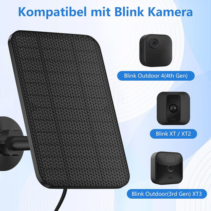 4-W-Solarpanel kompatibel mit Blink-Kamera, für Blink Outdoor 4 (4. Generation)/Blink Outdoor (3. Ge