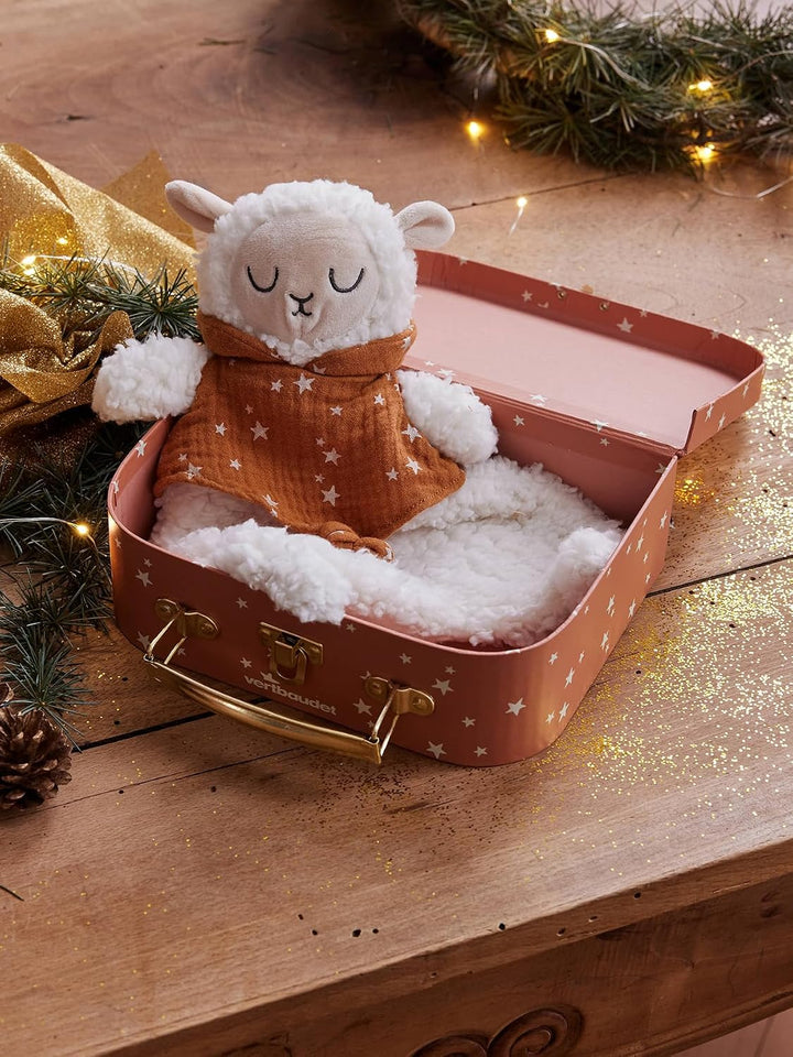 VERTBAUDETBaby Geschenk-Set: Schaf-Schmusetuch &amp; Köfferchenbeige, BEIGE