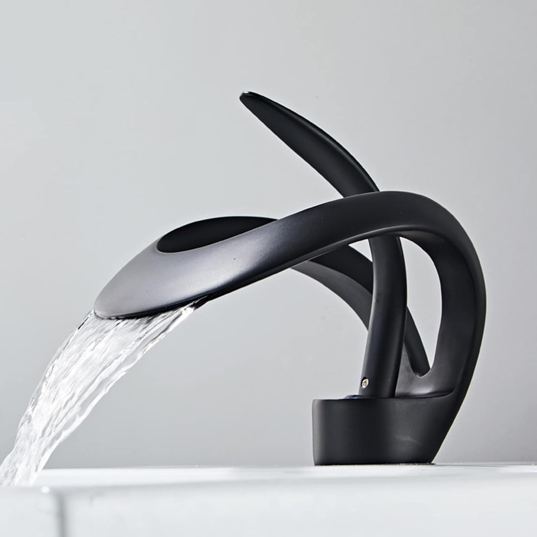 waschtischarmatur wasserfall Schwarz,wasserhahn bad wasserfall,Wasserhahn Bad Aus Erstklassigem Mess