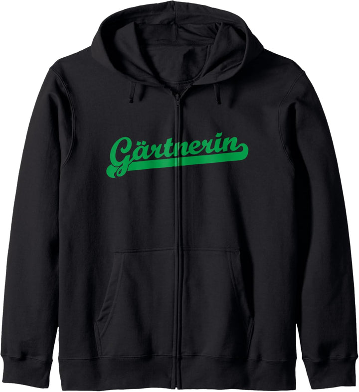 Gärtnerin Retro Schrift für Gärtnerinnen Kapuzenjacke