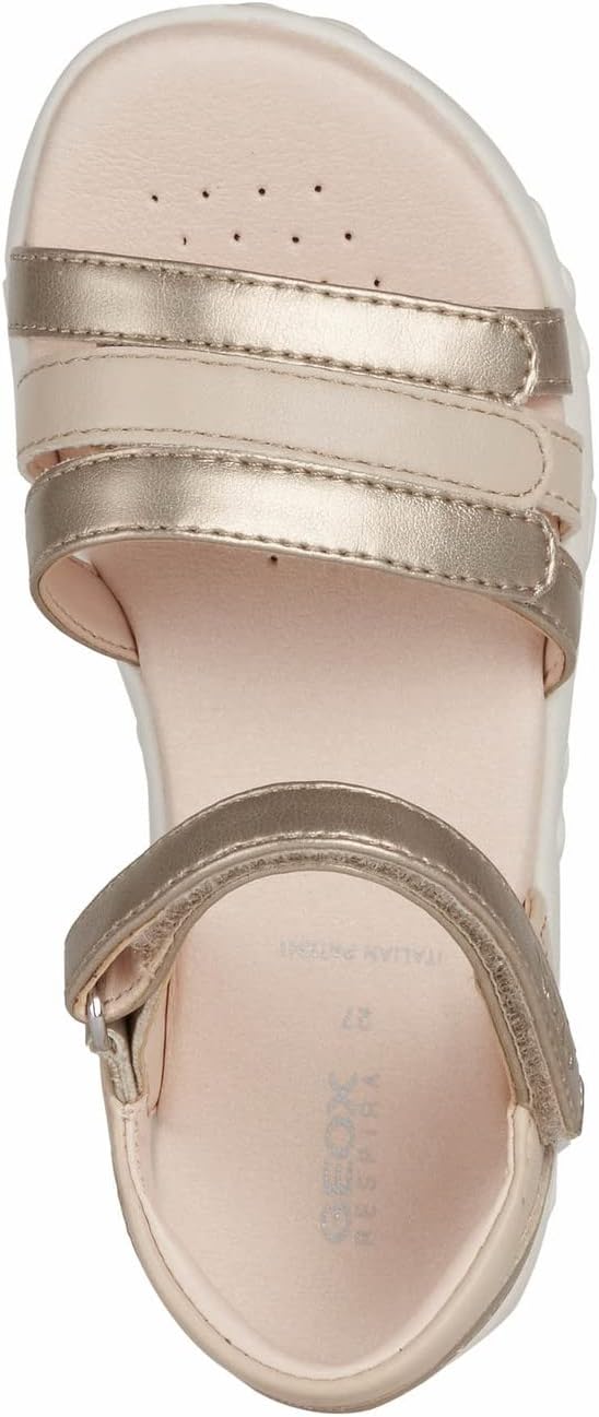 Geox Mädchen J Sandal Haiti GirlSandal 27 EU Platinum, 27 EU Platinum