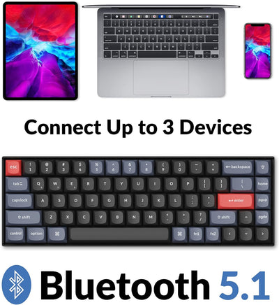 Keychron K6 Pro QMK/VIA Kabellose, mechanische Tastatur, US ANSI-Layout Hot-Swap-fähige Keychron K P