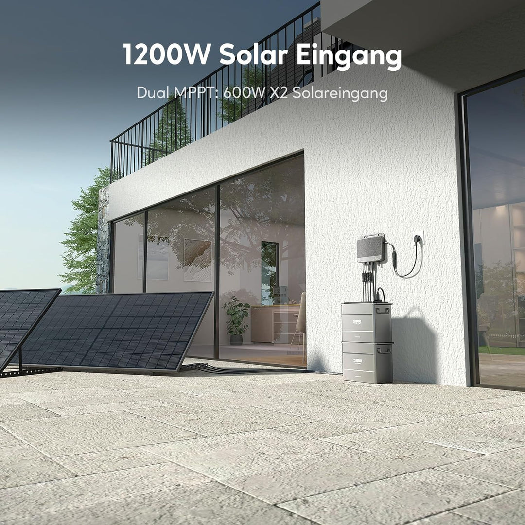 Zendure Speicher für Balkonkraftwerk, SolarFlow 800 mit 1200W Solar Eingang, 800W AC Eingang/Ausgang