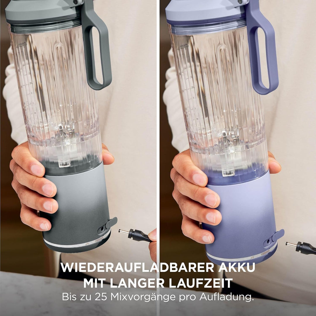 Ninja Blast Max Tragbarer Mixer/Blender/Smoothie Maker, 570 ml, wiederaufladbar, Mixbecher & auslauf