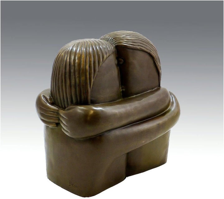 Moderne Kunst Bronzefigur - Der Kuss - signiert - Constantin Brâncusi Skulptur - Moderne Plastik - A