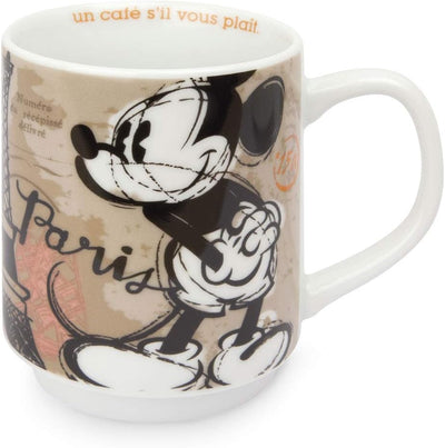Egan Set 2 Mug Stapelbar Paris Disney mit Tischset, mehrfarbig, WMSET/31