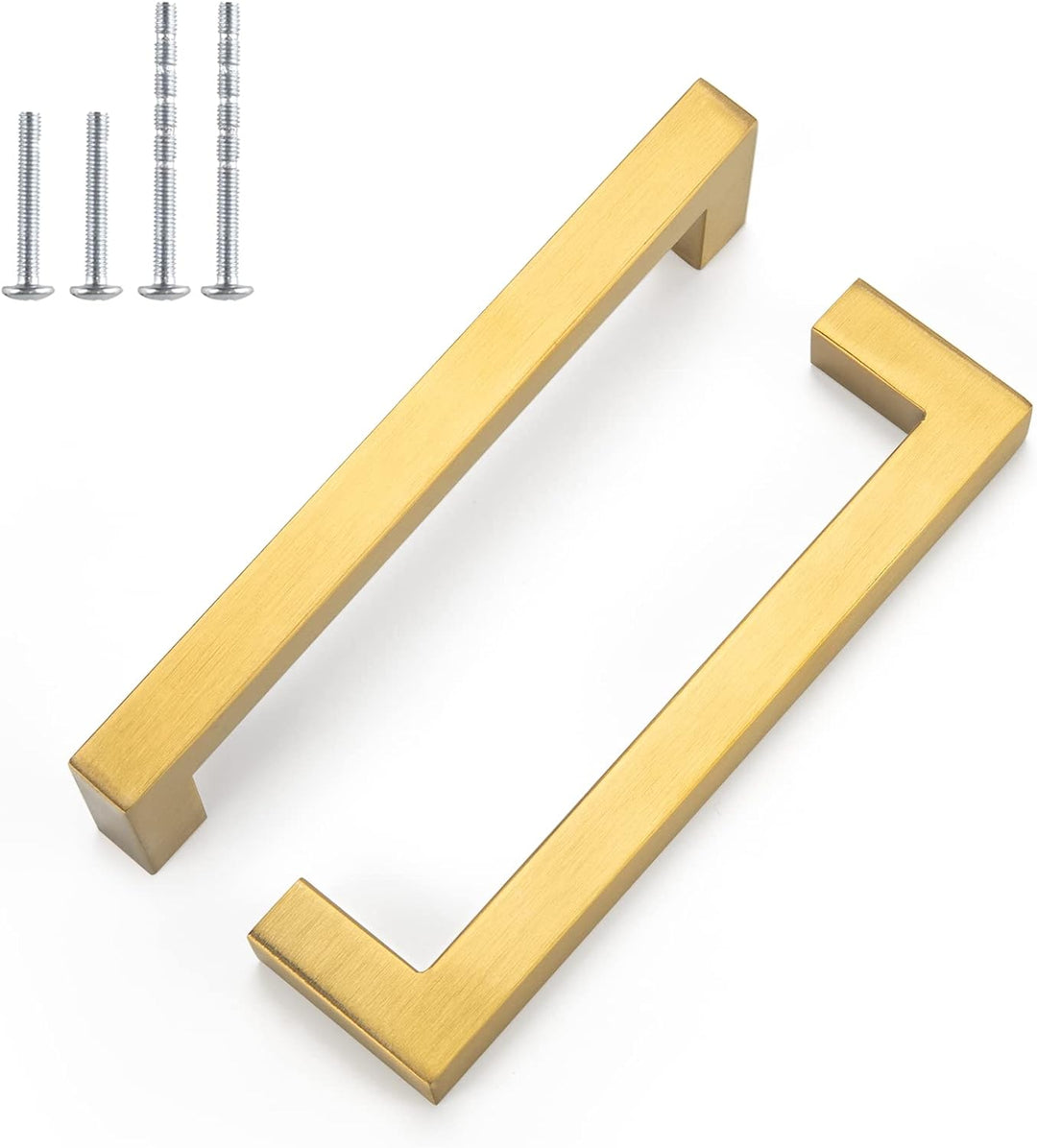 10 Stück Möbelgriffe Gold Griffe für Küchenschränke Gold, LONTAN Schrankgriffe 128mm Lochabstand Sch