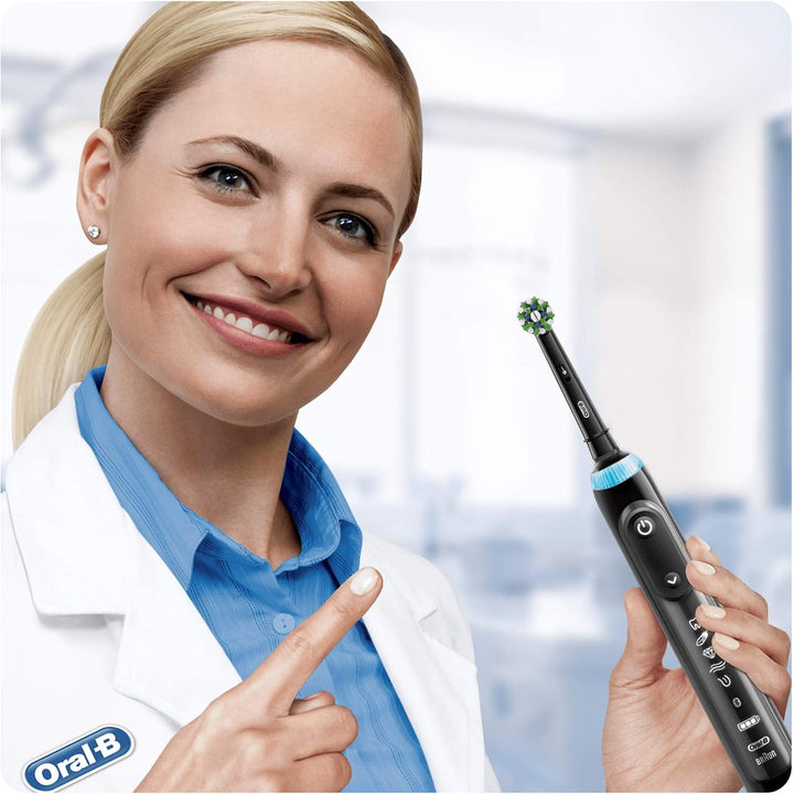 Oral-B CrossAction Black Edition Aufsteckbürsten mit CleanMaximiser-Borsten für ganzheitliche Mundre