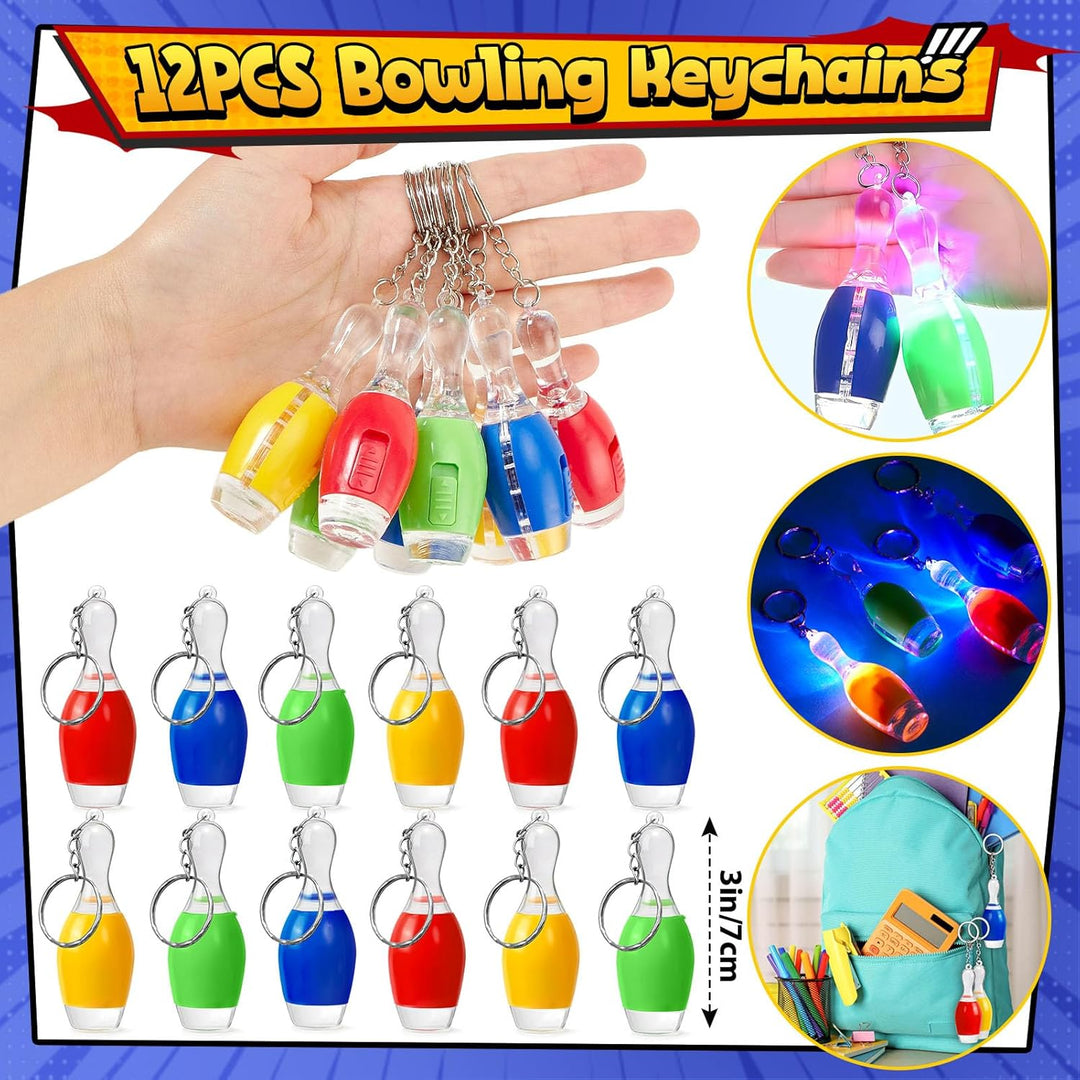 86STK Bowling Mitgebsel Kindergeburtstag Medaillen Bowling Bowlingkugel Schlüsselanhänger Mitgebsel