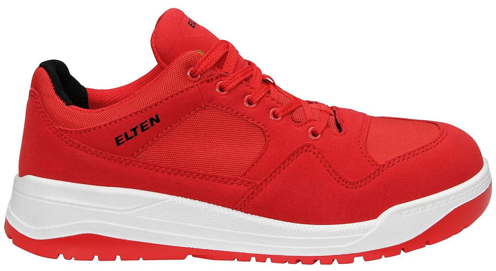 ELTEN Sicherheitsschuhe MAVERICK red Low ESD S3, Herren, Textil, Stahlkappe, leicht, sportlich, Rot,