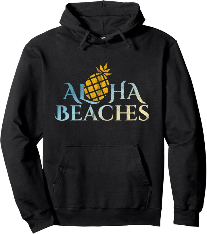 Aloha Beaches Wellenreiten Windsurfen Surfen Strand Hawaii Pullover Hoodie