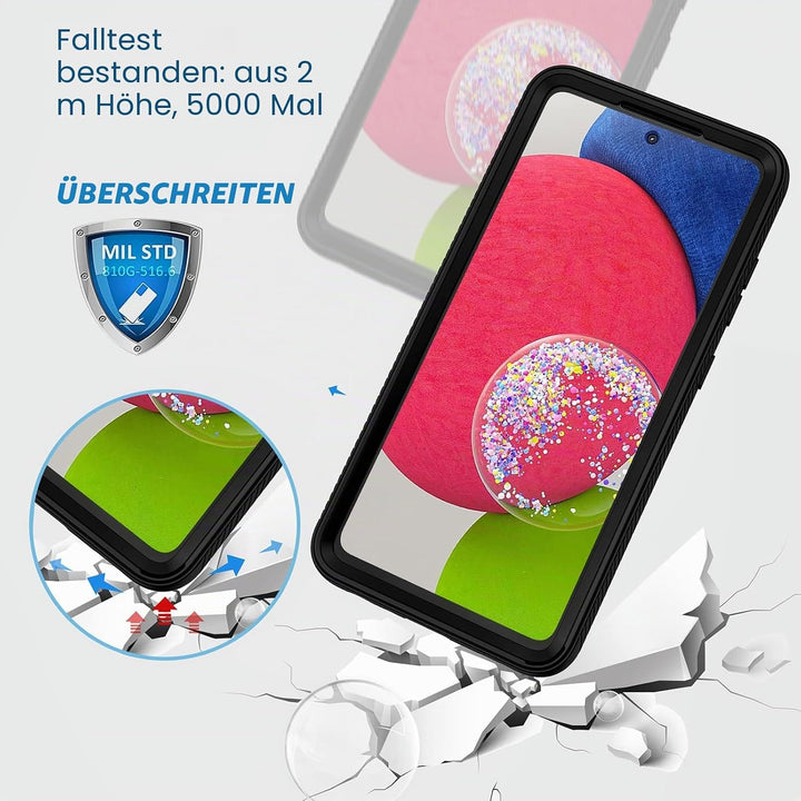 CENHUFO Hülle für Samsung Galaxy A52 5G/4G / A52s 5G, 360 Grad Schutzhülle mit Eingebautem Displaysc