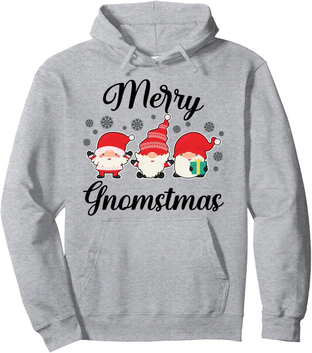 Zwerg mit Aufschrift "Merry Gnomstmas" Pullover Hoodie