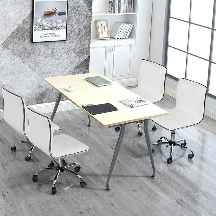 Yaheetech Bürostuhl, ergonomischer schreibtischstuhl, Drehstuhl ohne Armlehne, Chefsessel mit Laufro