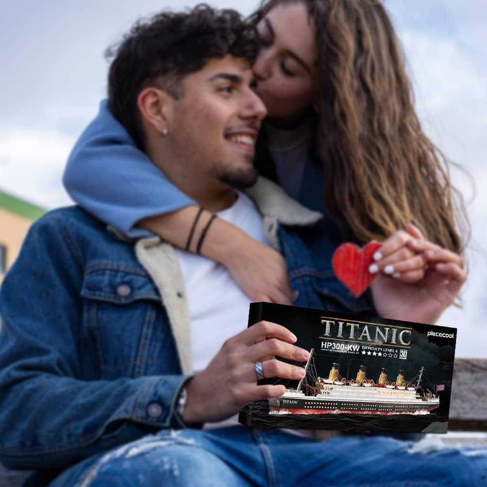 Piececool 3D Puzzle Metall, Titanic für Modellbausatz Erwachsene, 3D-Puzzles zu Bauen, BAU, Bastel-K