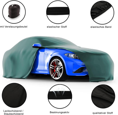 LST Autoabdeckung Indoor – lackschonende und Dehnbare Autogarage. Car Cover Innenbereich für Autohäu