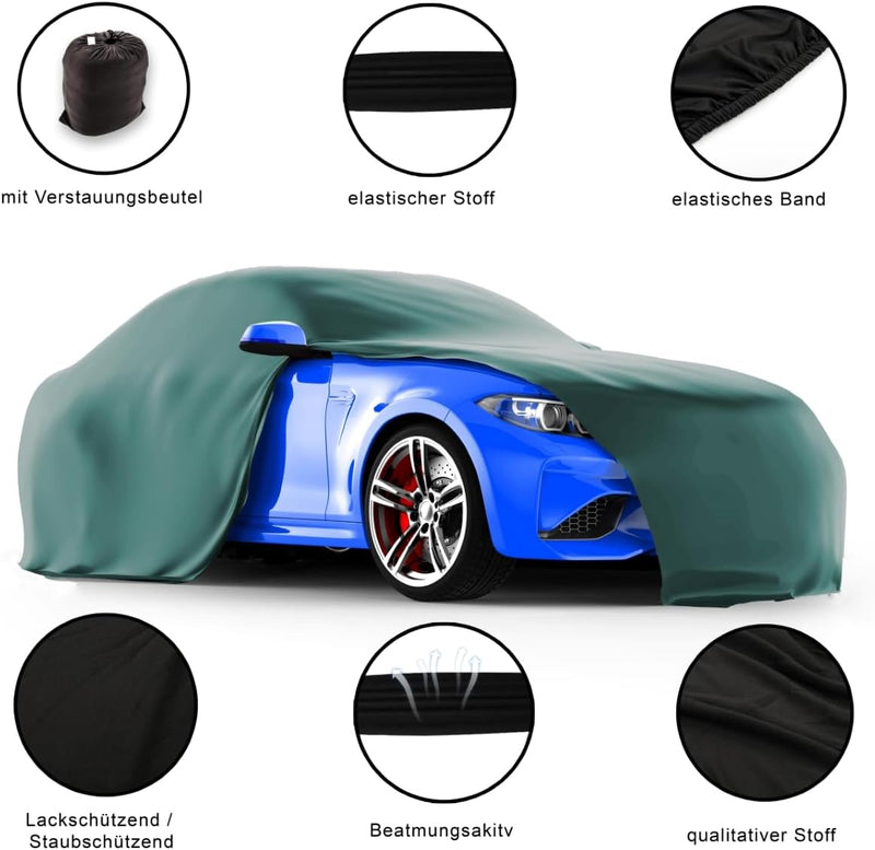 LST Autoabdeckung Indoor – lackschonende und Dehnbare Autogarage. Car Cover Innenbereich für Autohäu