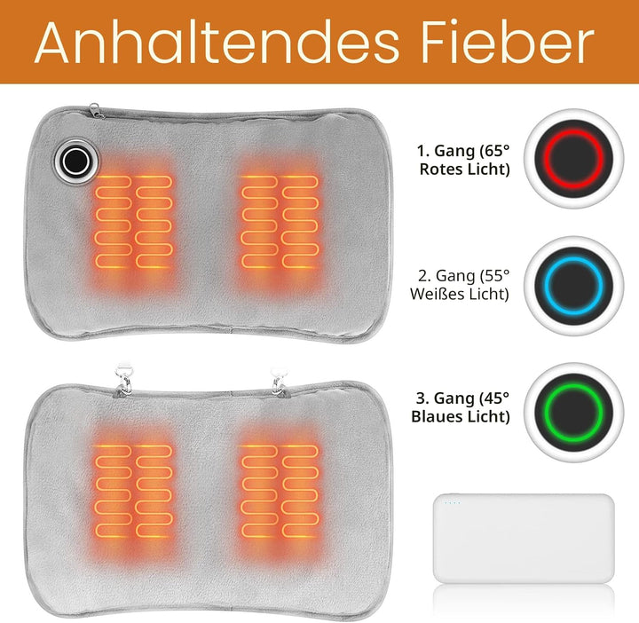 Handwärmer, Tragbare Graphen-Handwärmer mit sicherem weichem Plüsch und 3 Wärmeeinstellungen, für Ou
