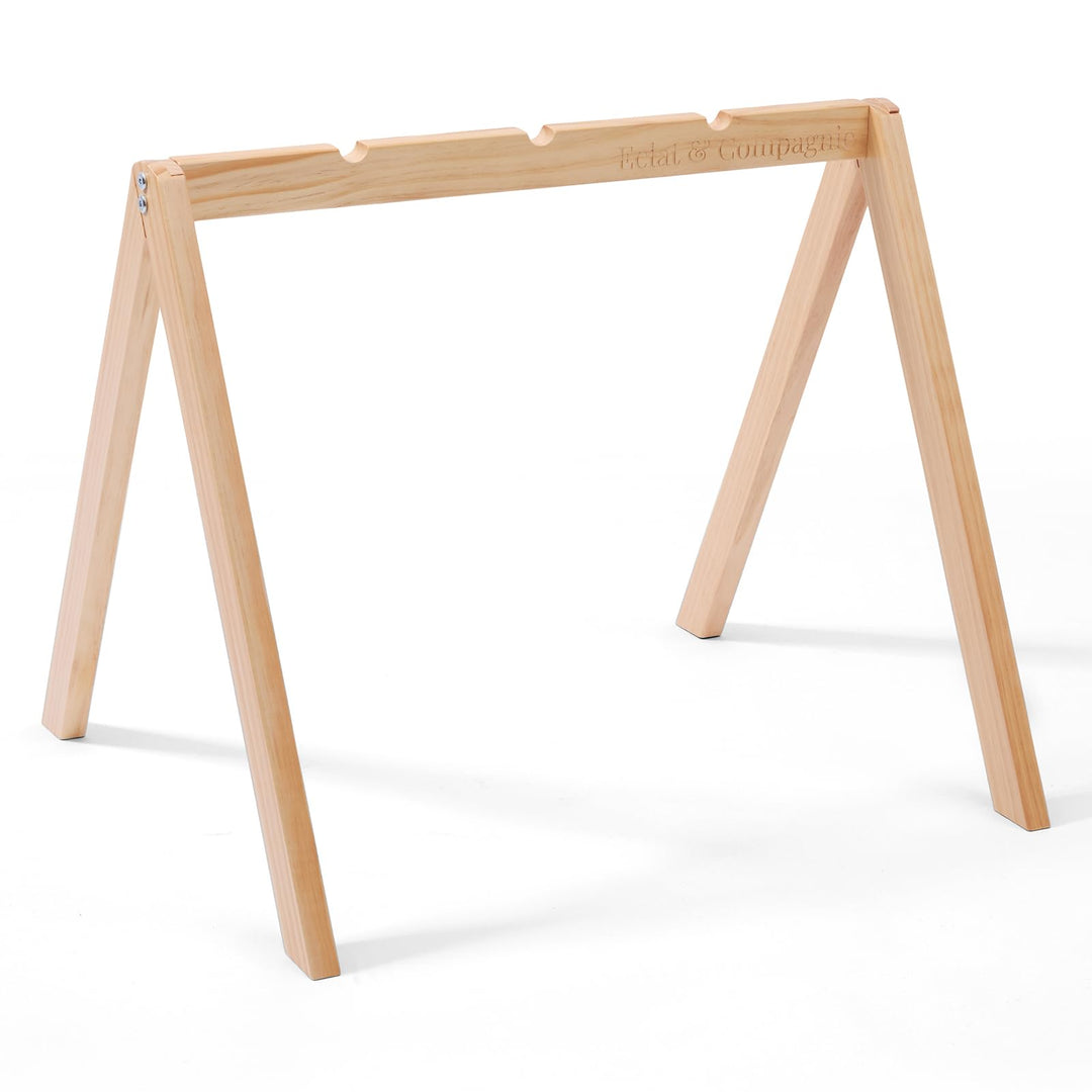 Eclat & Compagnie - Spielbogen für Babys aus Holz – Montessori Portal mit graviertem Logo – stabile