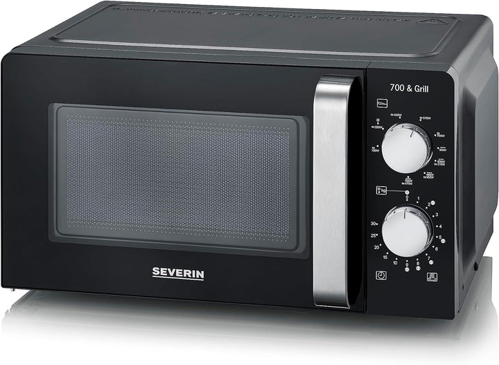 SEVERIN 2-in-1 Mikrowelle mit Grill 700 W, 900 W Grill, Grillofen mit 9 Automatikprogrammen, Mikrowe